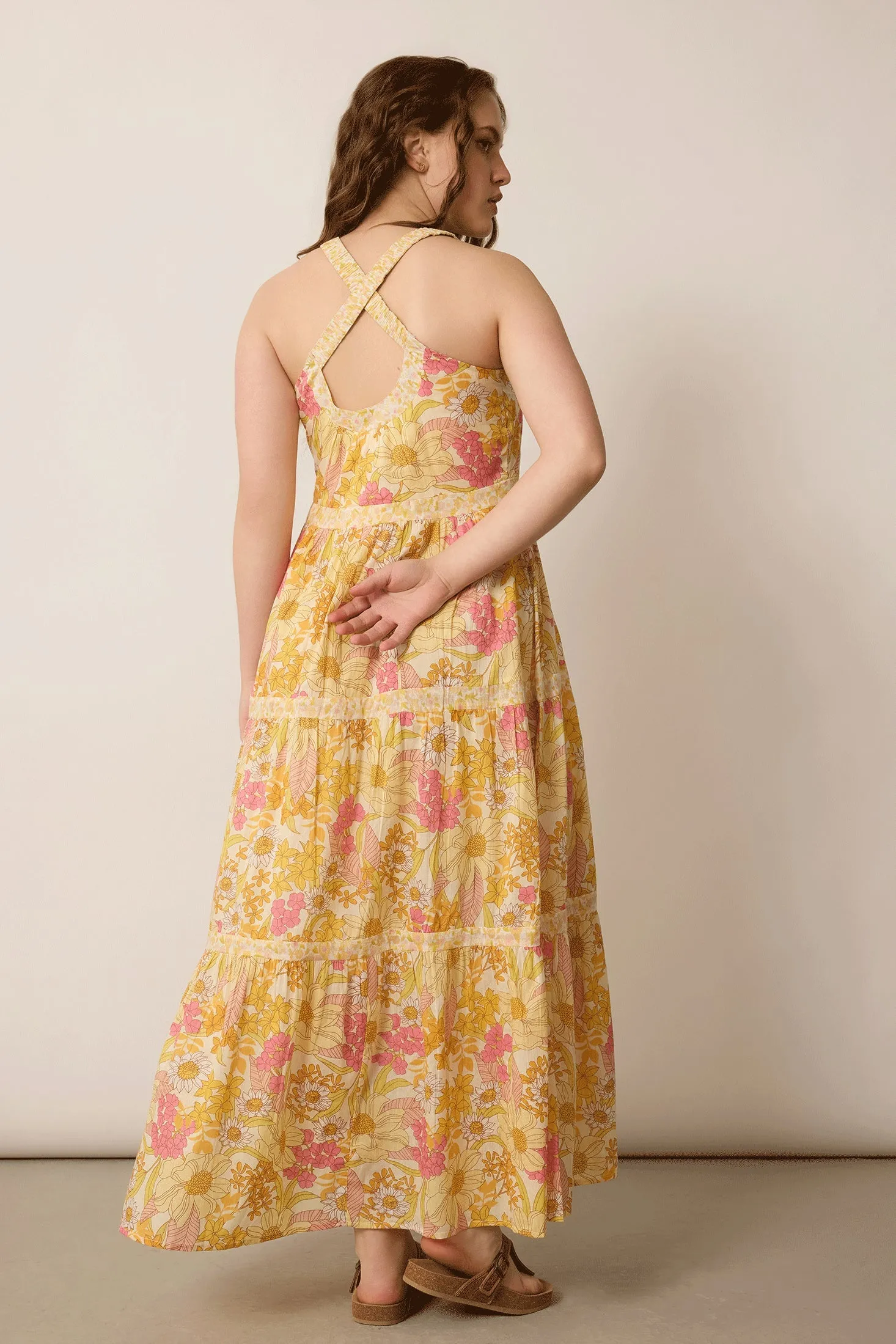 Adelaide Blossom Dress In Yellow sold by Myra Bag product image thumbnail 3
