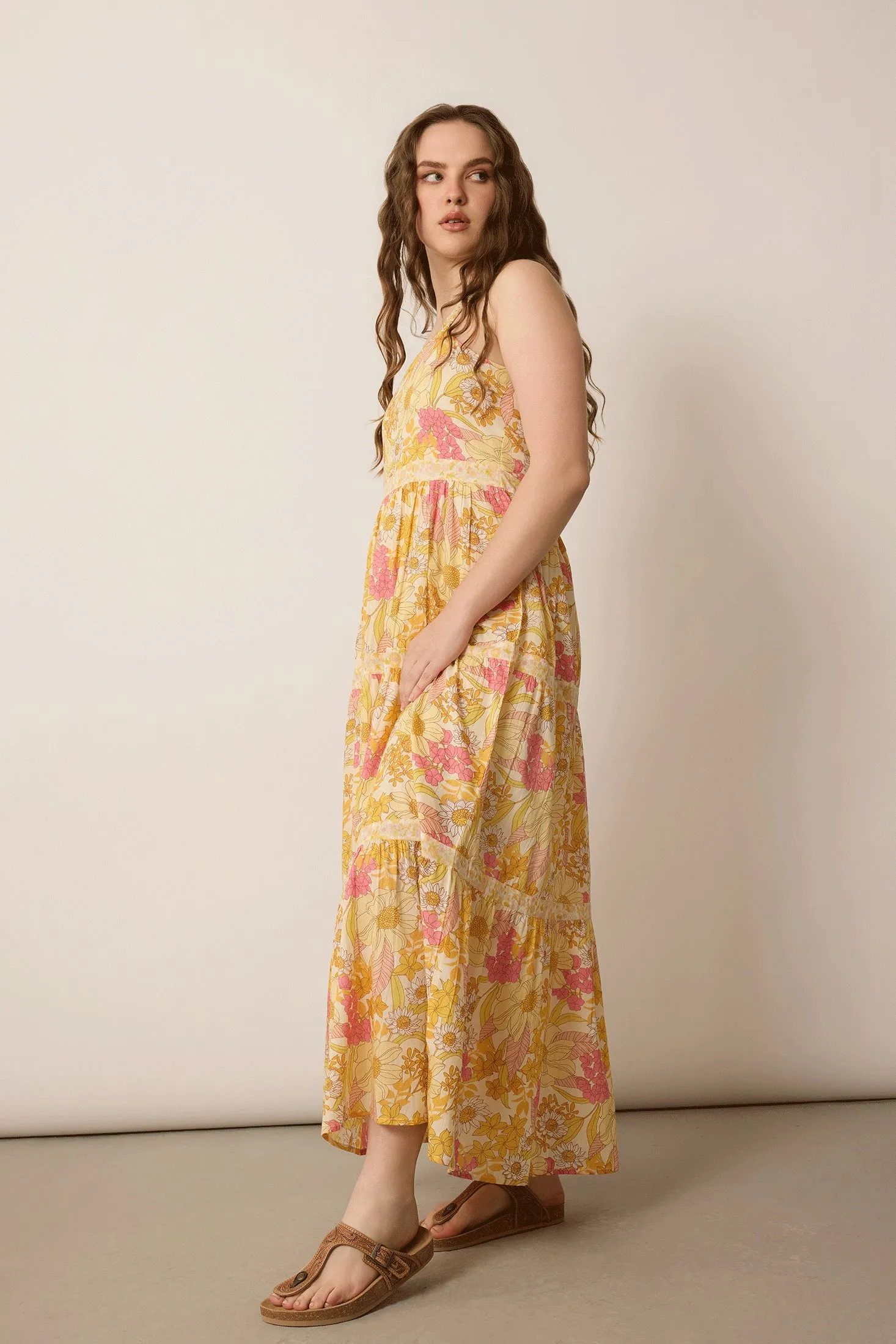 Adelaide Blossom Dress In Yellow sold by Myra Bag product image thumbnail 2