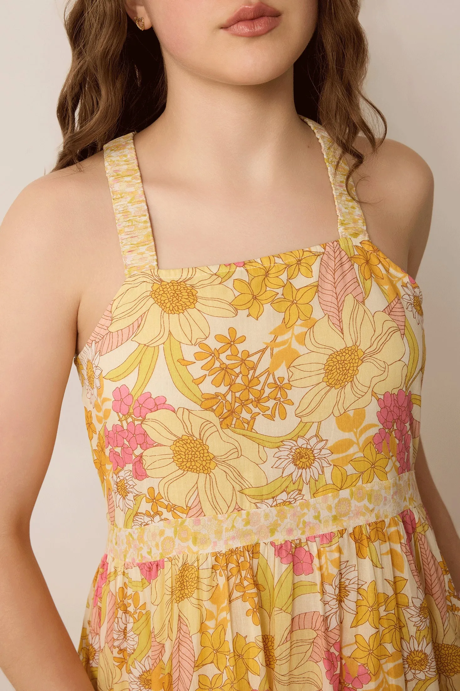 Adelaide Blossom Dress In Yellow sold by Myra Bag product image thumbnail 4