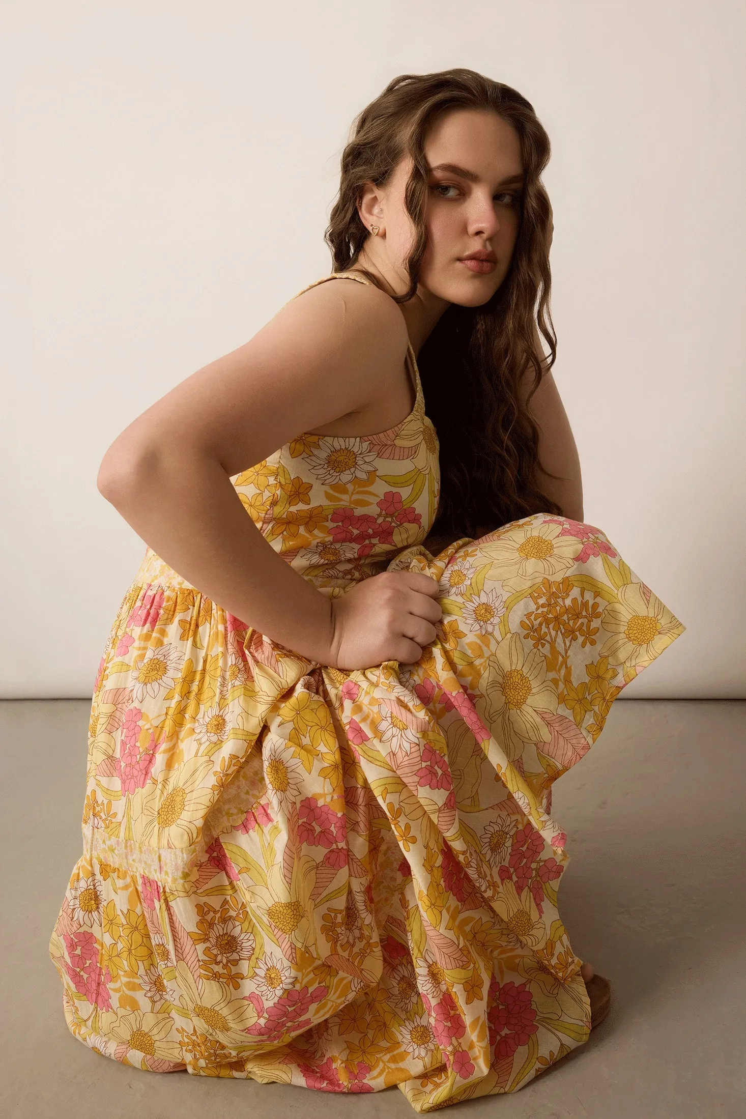 Adelaide Blossom Dress In Yellow sold by Myra Bag product image thumbnail 5