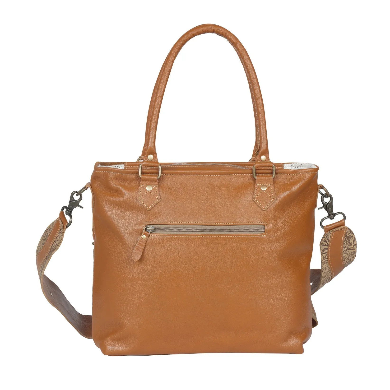 Vintage Cottegecore Leather & Hairon Bag sold by Myra Bag product image thumbnail 3