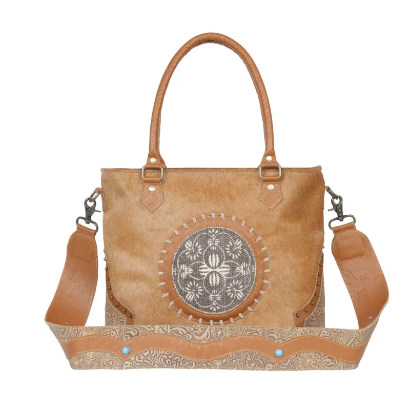 Vintage Cottegecore Leather & Hairon Bag sold by Myra Bag