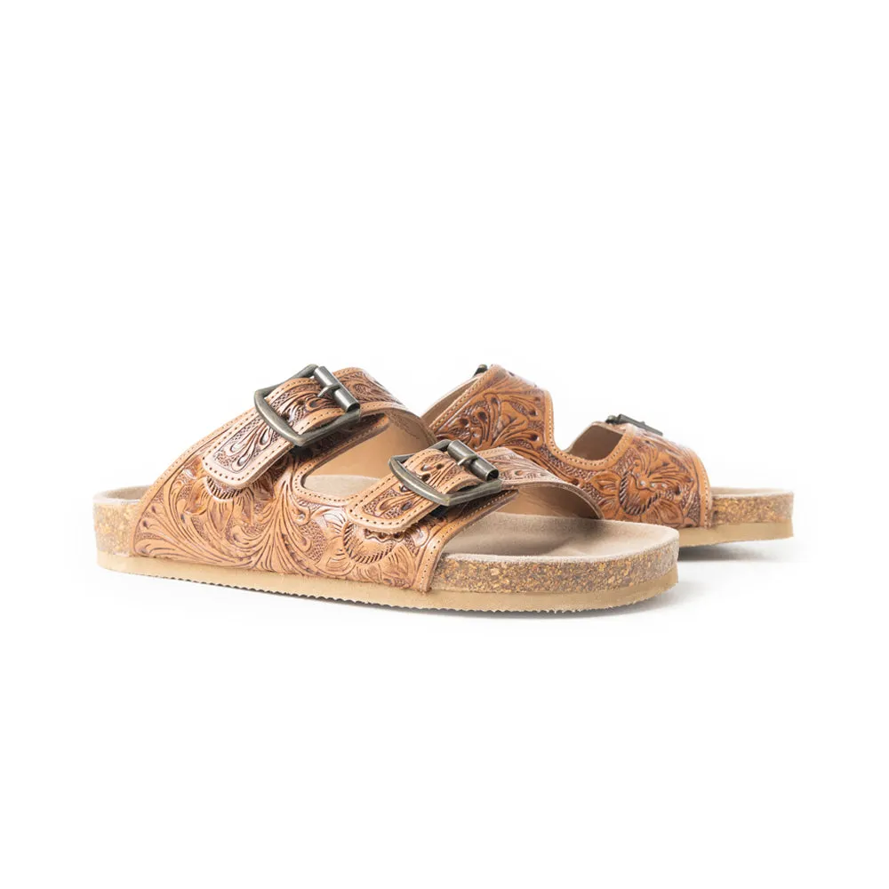 Falling Feather Sandals In Brown sold by Myra Bag