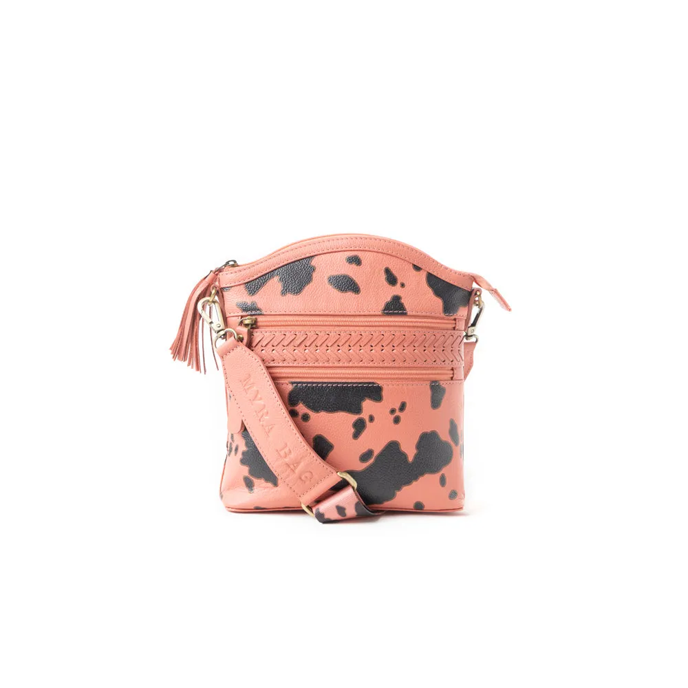 Prairie Sage Spotted Shoulder Bag In Peach sold by Myra Bag