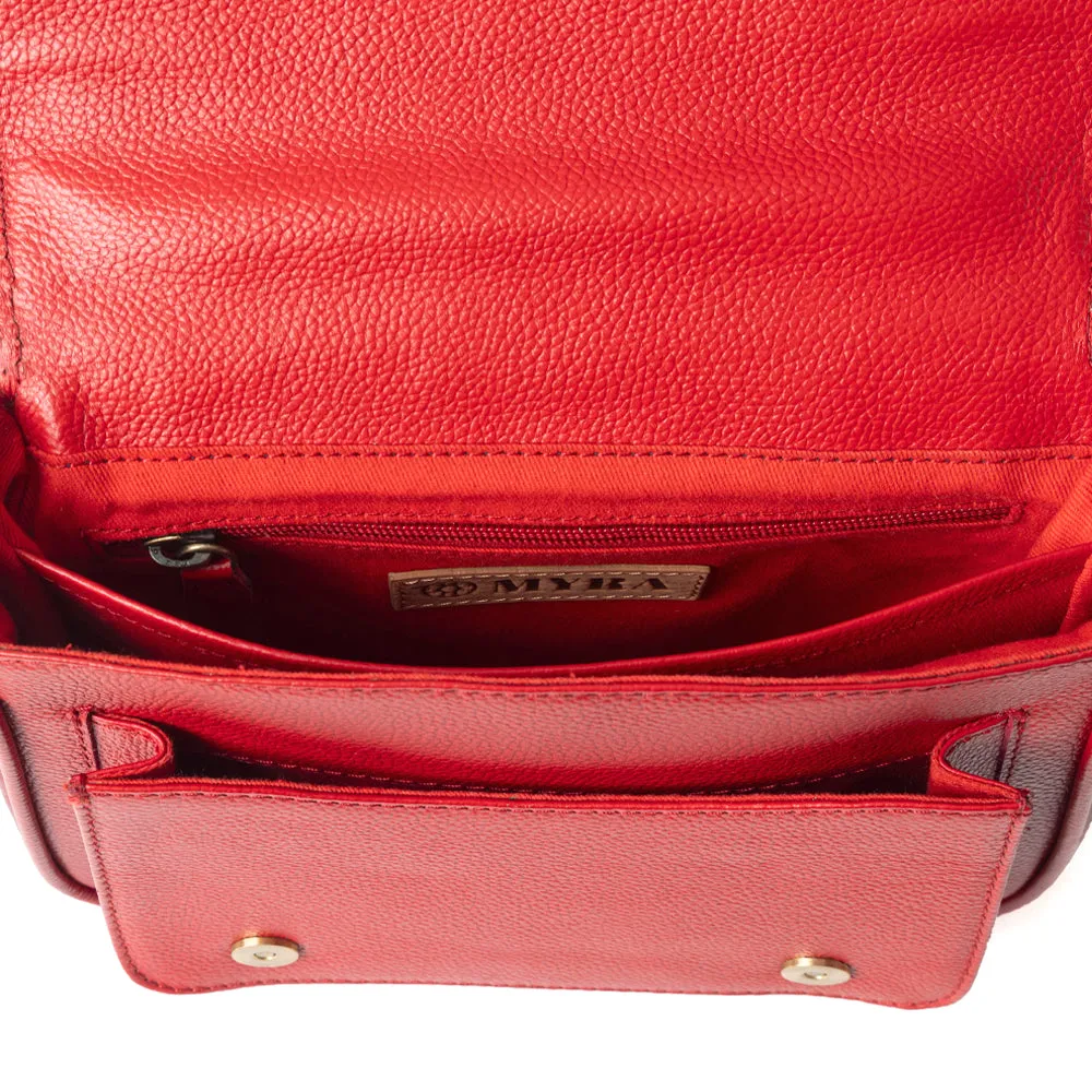 Sapphire Scroll Shoulder Bag In Red sold by Myra Bag product image thumbnail 4