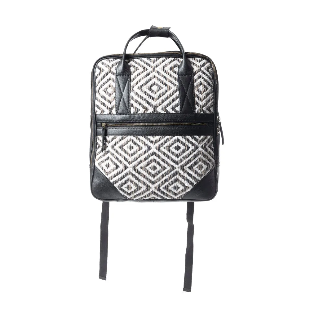 Grasslands Meadow Backpack In Black and White sold by Myra Bag