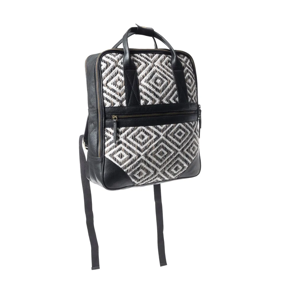 Grasslands Meadow Backpack In Black and White sold by Myra Bag product image thumbnail 2