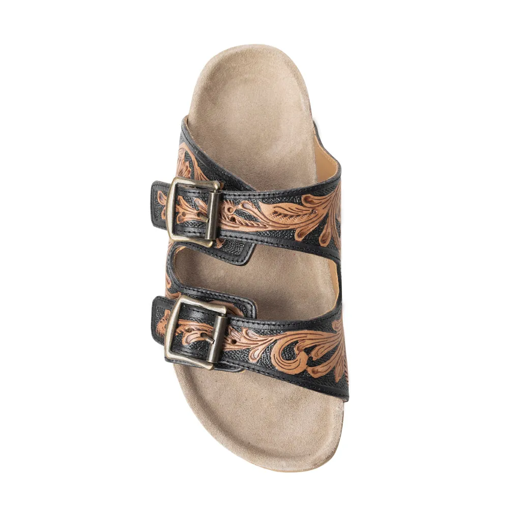 Falling Feather Sandals In Brown and Black sold by Myra Bag product image thumbnail 5