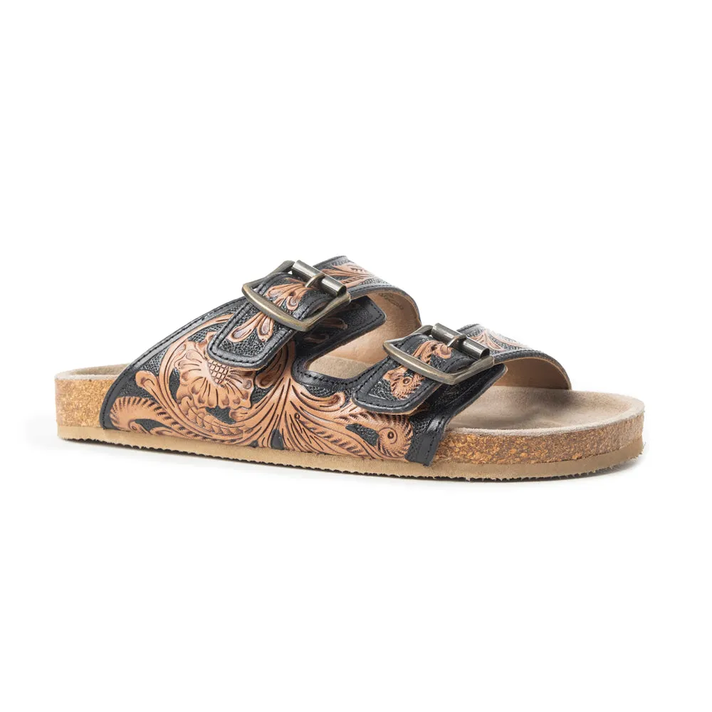 Falling Feather Sandals In Brown and Black sold by Myra Bag product image thumbnail 2