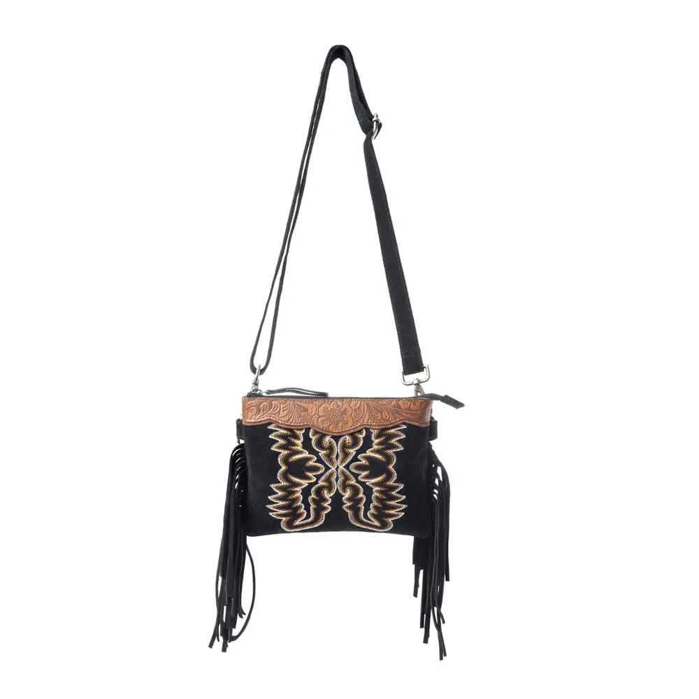 Desert Wing Crossbody Bag In Black sold by Myra Bag