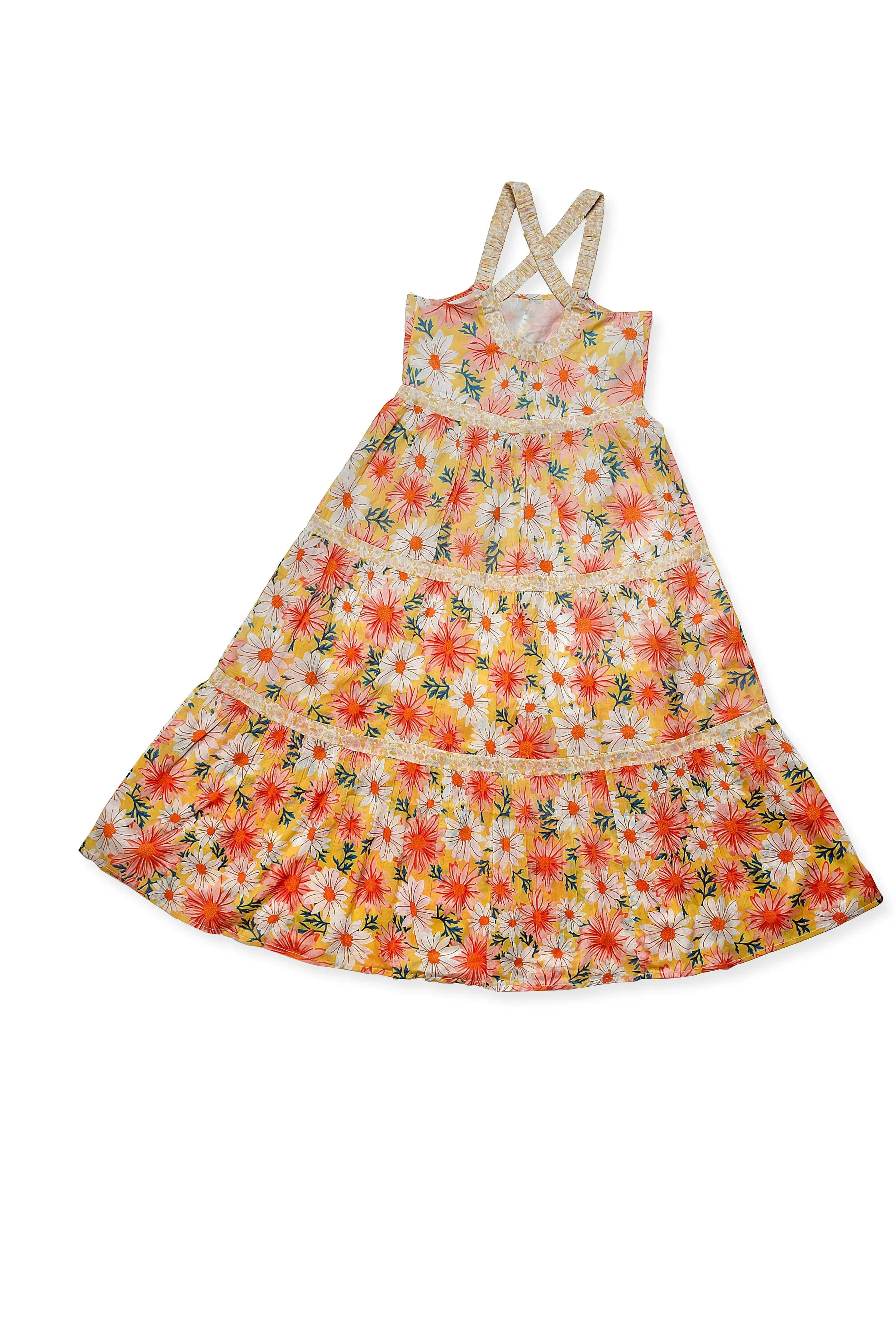 Adelaide Blossom Dress In Orange sold by Myra Bag