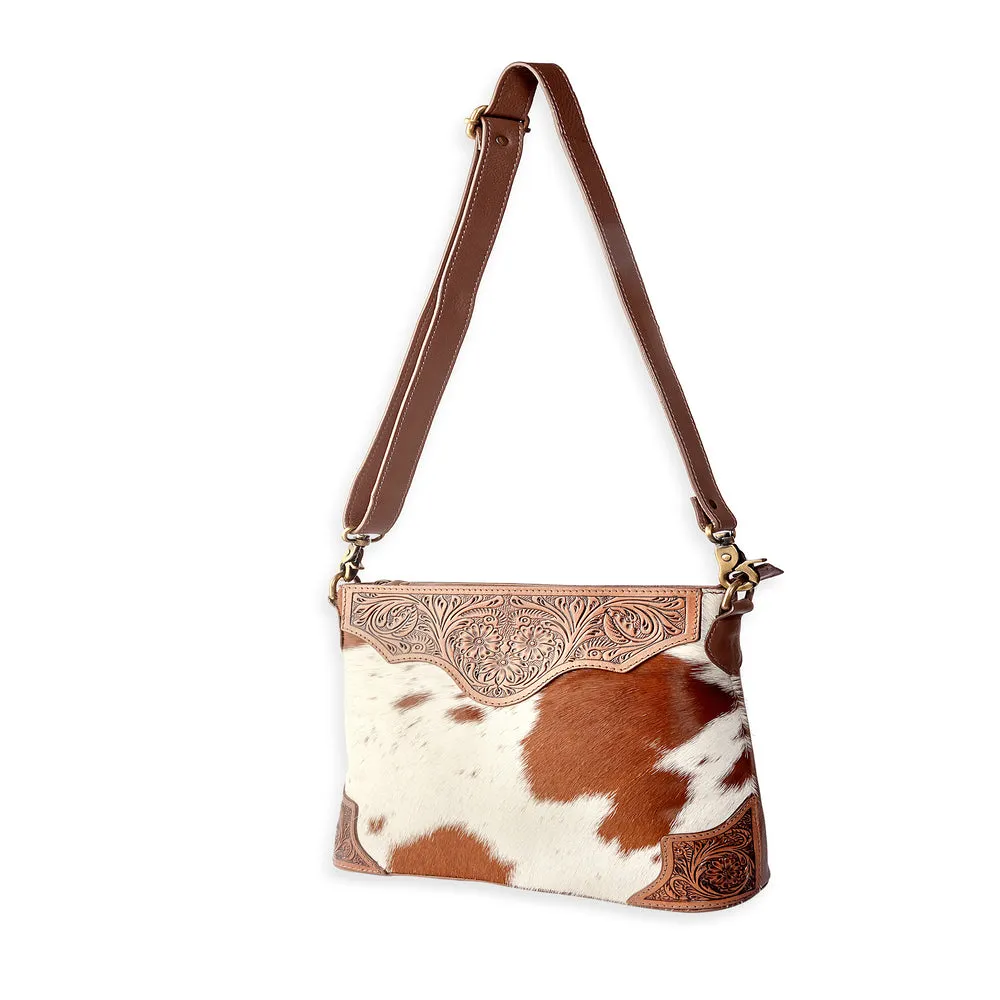 Glorious Rangelands Crossbody Bag In Brown And White sold by Myra Bag product image thumbnail 4
