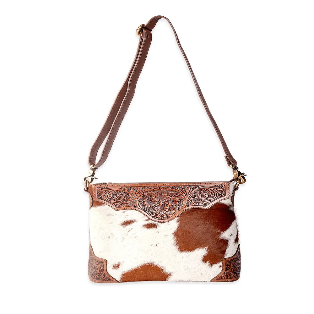 Glorious Rangelands Crossbody Bag In Brown And White sold by Myra Bag product image thumbnail 3