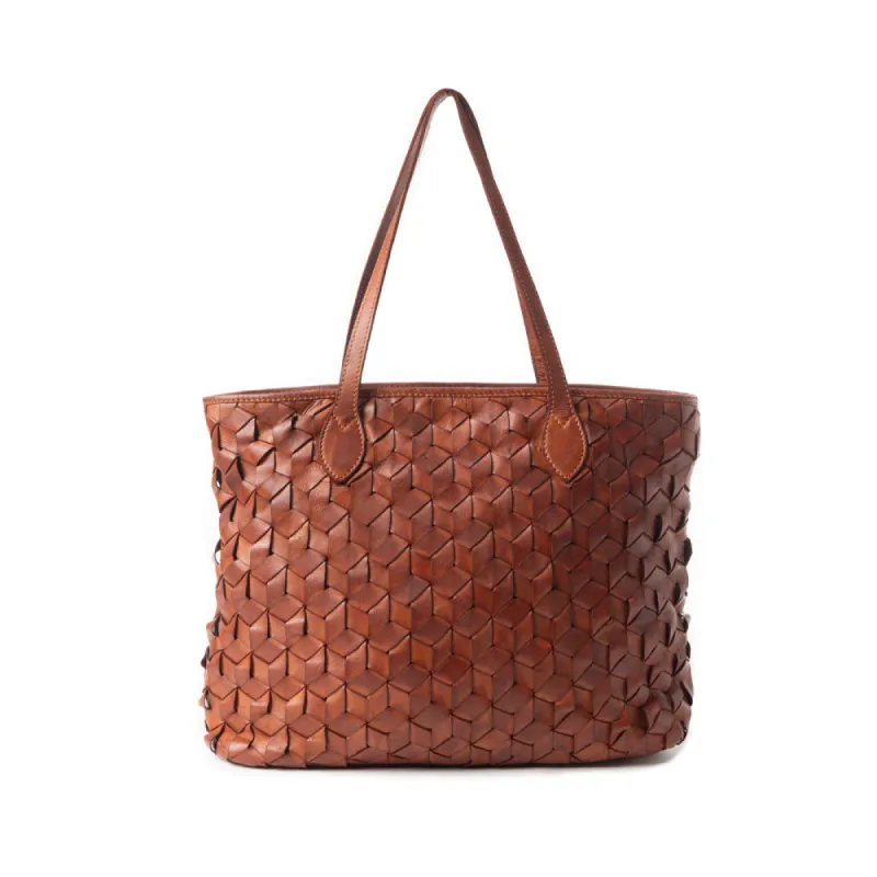 Aqua Prism Market Tote Bag In Brown sold by Myra Bag