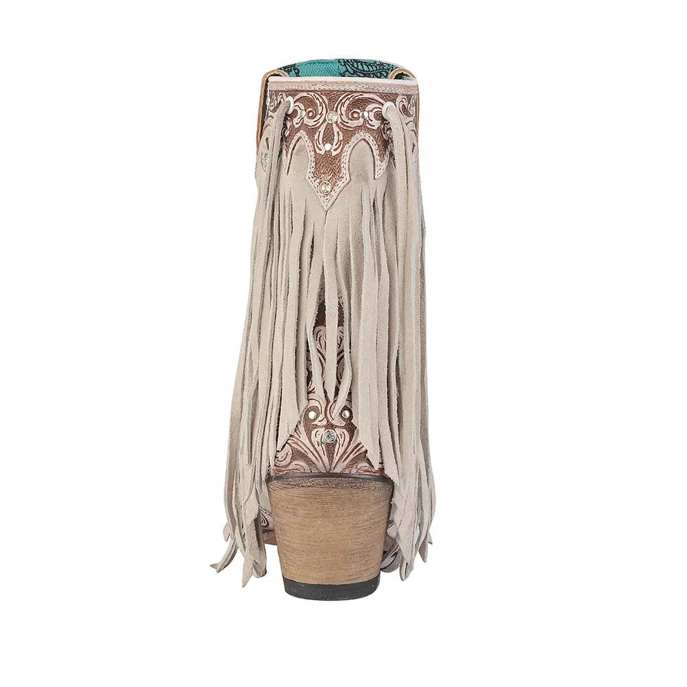 Hannah Canyon Fringed Hand-tooled Boots sold by Myra Bag product image thumbnail 4