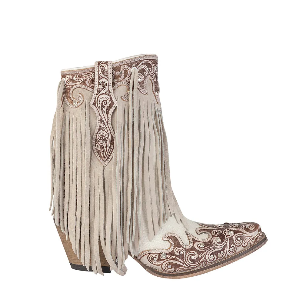 Hannah Canyon Fringed Hand-tooled Boots sold by Myra Bag product image thumbnail 2