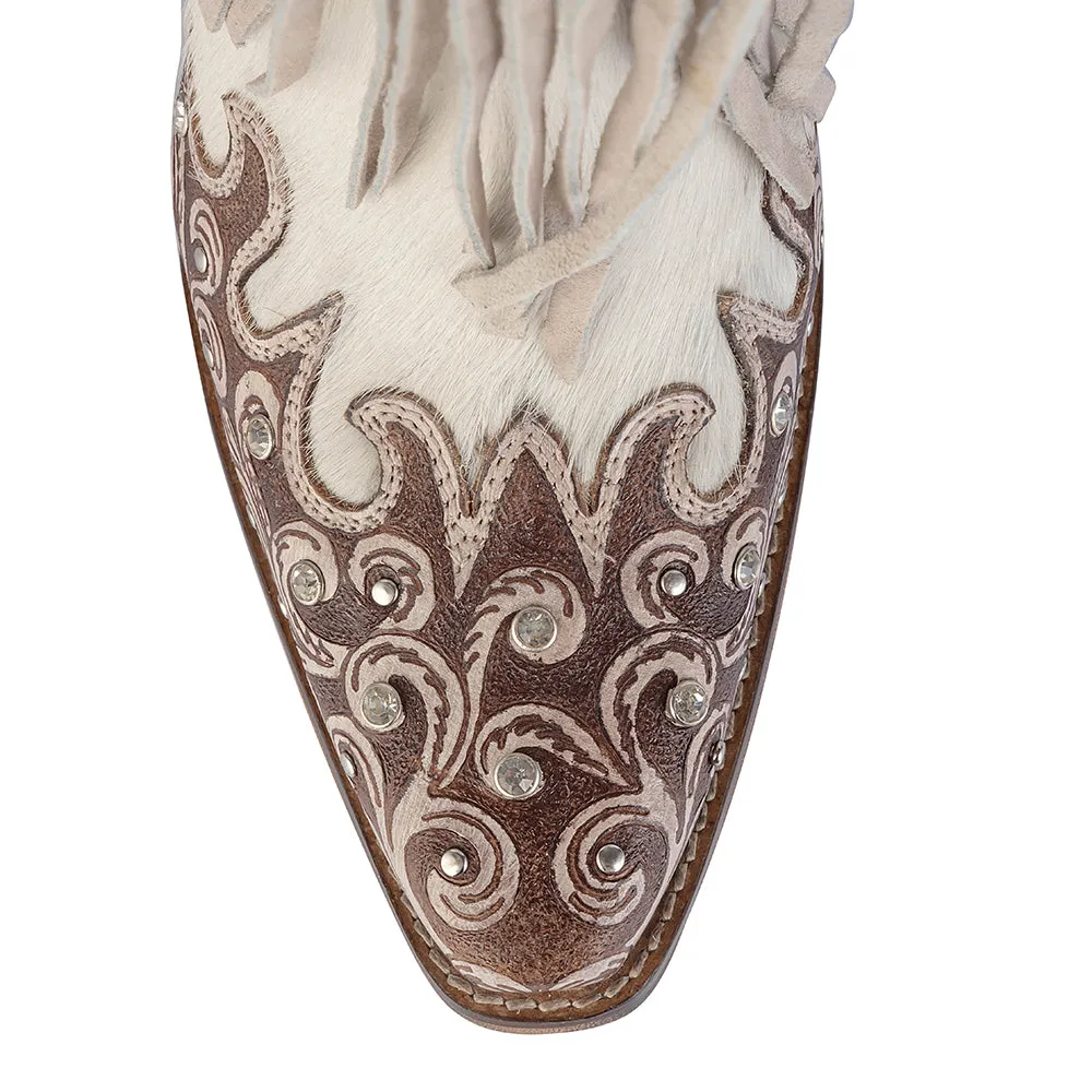 Hannah Canyon Fringed Hand-tooled Boots sold by Myra Bag product image thumbnail 5