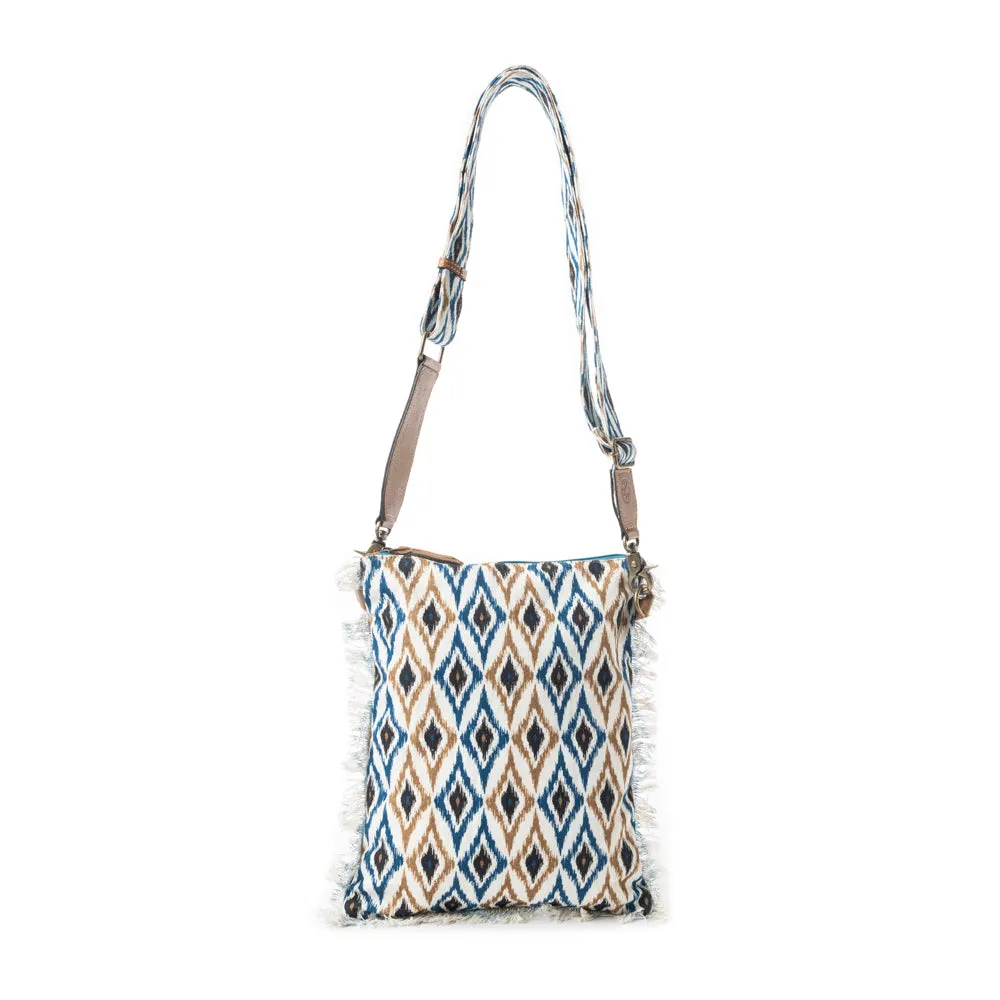 Beautiful Tapestry Crossbody Bag In Blue sold by Myra Bag product image thumbnail 2
