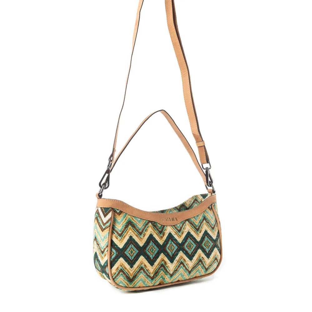 Harvest Chevron Crossbody Bag In Green sold by Myra Bag product image thumbnail 4
