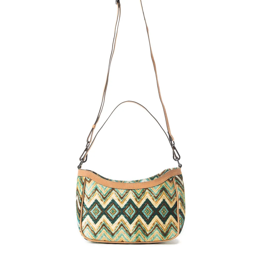 Harvest Chevron Crossbody Bag In Green sold by Myra Bag