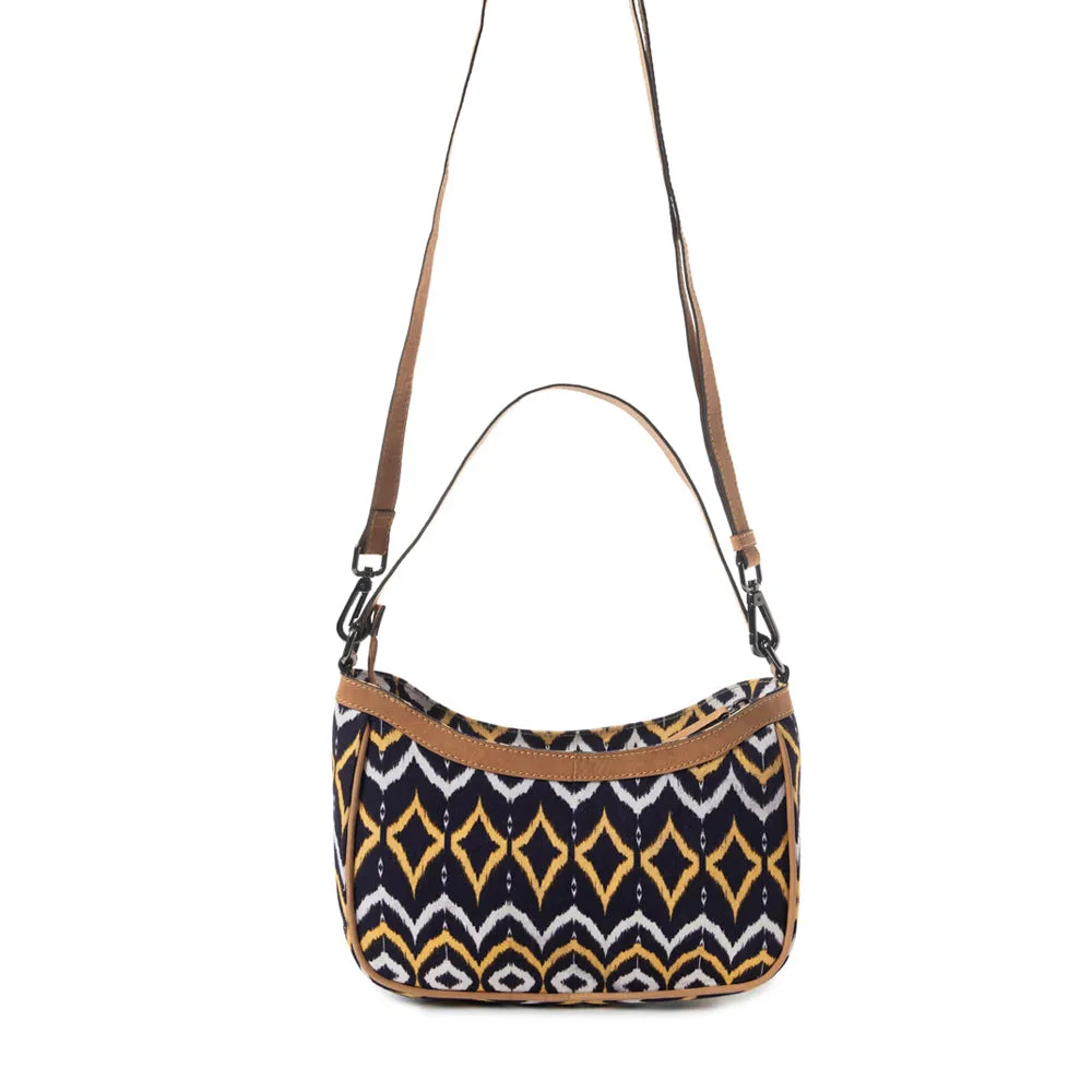 Harvest Chevron Crossbody Bag In Purple sold by Myra Bag