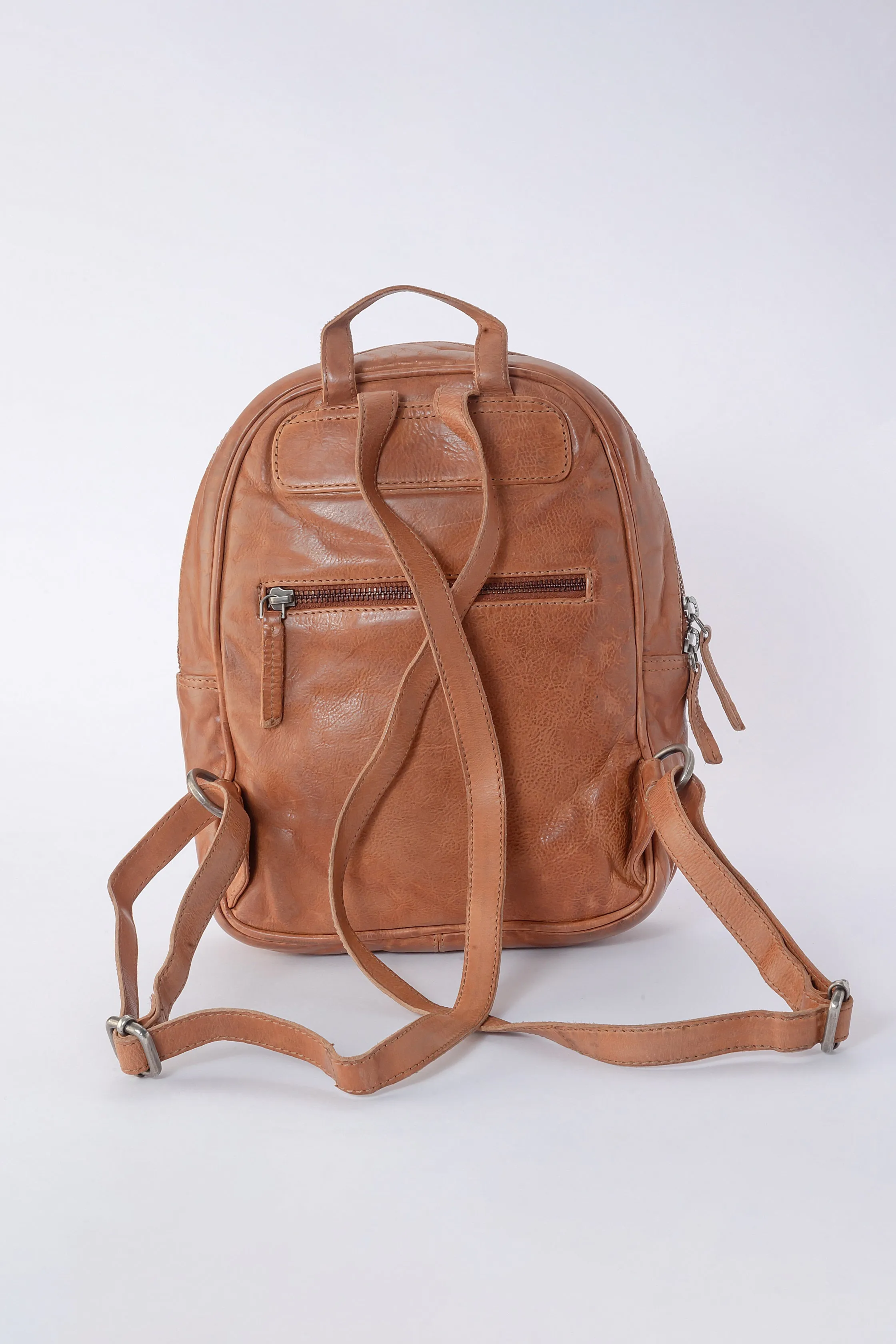 Roaming Traveller Backpack In Tan sold by Myra Bag product image thumbnail 3