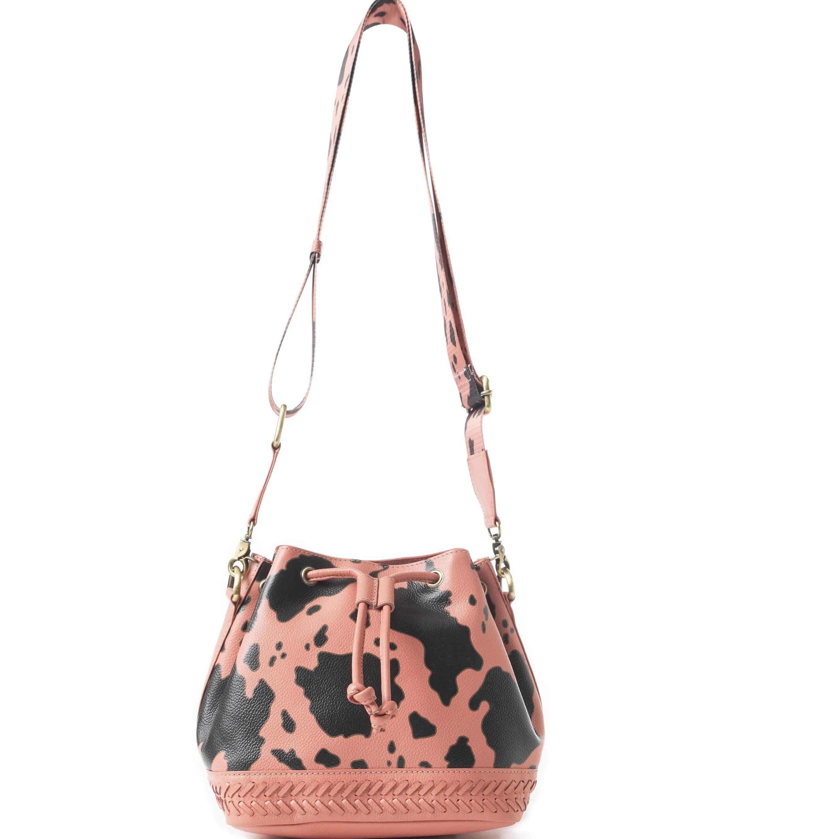 Ranch Holstein Heritage Bucket Bag In Peach sold by Myra Bag