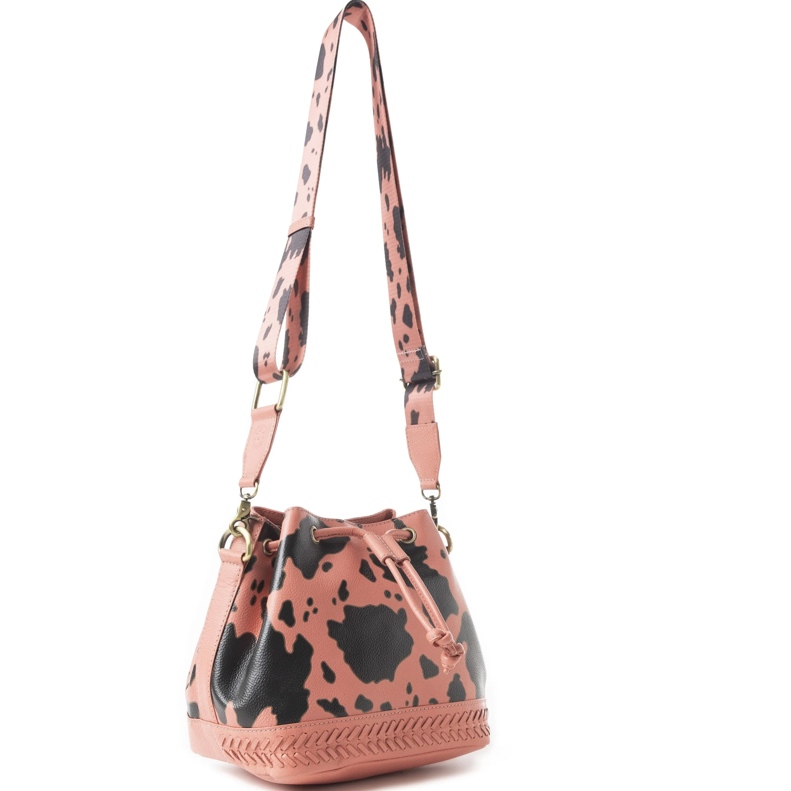 Ranch Holstein Heritage Bucket Bag In Peach sold by Myra Bag product image thumbnail 2