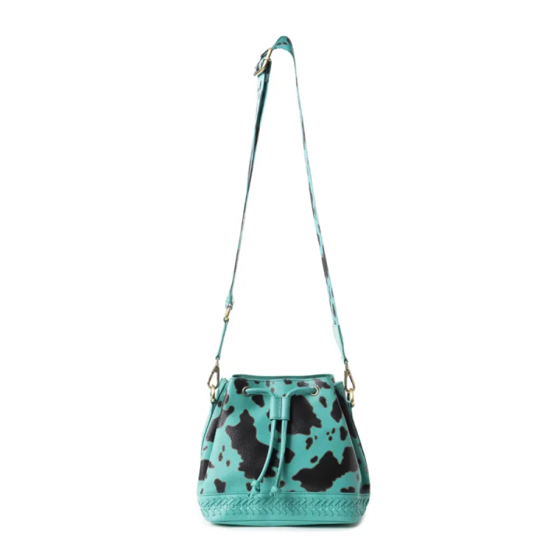 Ranch Holstein Heritage Bucket Bag In Turquoise sold by Myra Bag