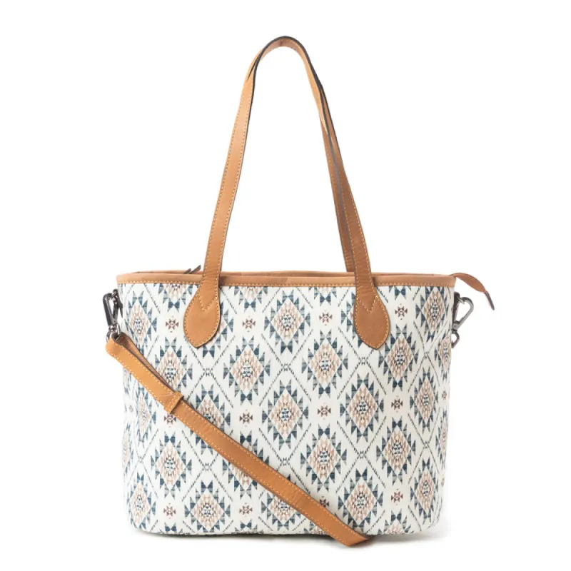 Desert Sky Star Tote Bag In Off White and Gray sold by Myra Bag