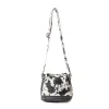 Ranch Holstein Heritage Bucket Bag In Black & White sold by Myra Bag
