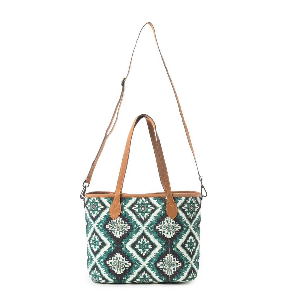 Desert Sky Star Tote Bag In Turquoise sold by Myra Bag product image thumbnail 4