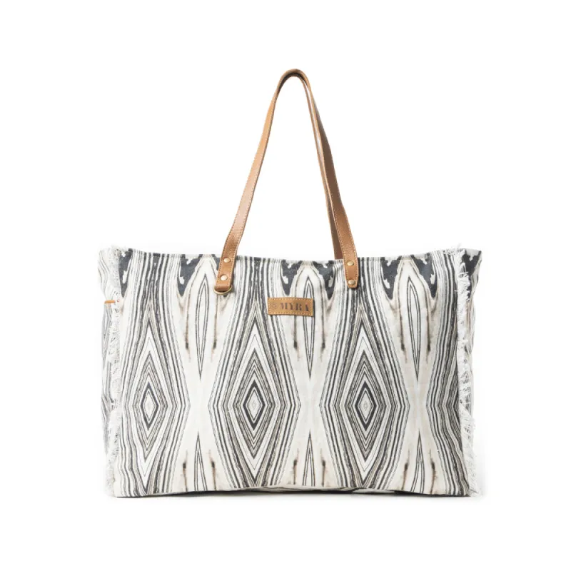 Tribal Spirit Adventure Weekender Bag In Off White sold by Myra Bag