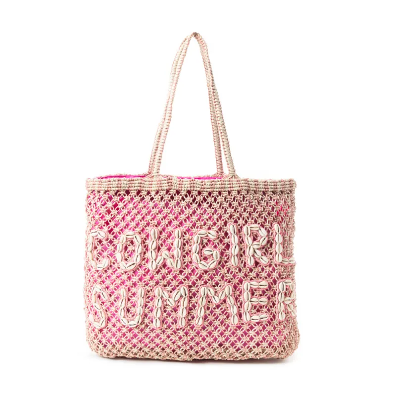 Tequila Town Dimension Tote Bag In pink sold by Myra Bag
