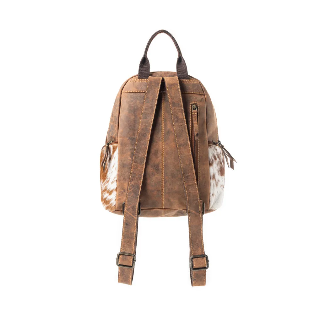 Mountain Range Backpack In Brown and White sold by Myra Bag product image thumbnail 5