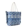 Garden Lattice Carryall Tote Bag In Blue sold by Myra Bag