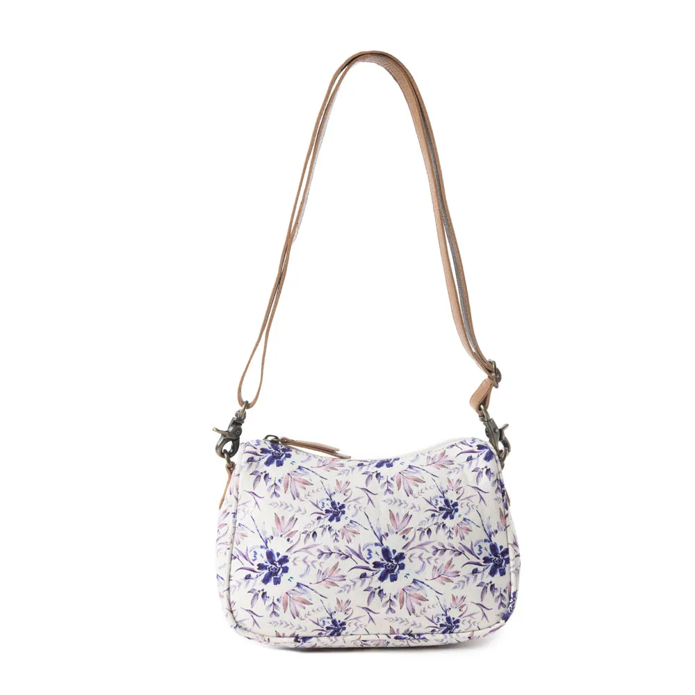 Cottage Rose Crossbody Bag In Purple sold by Myra Bag