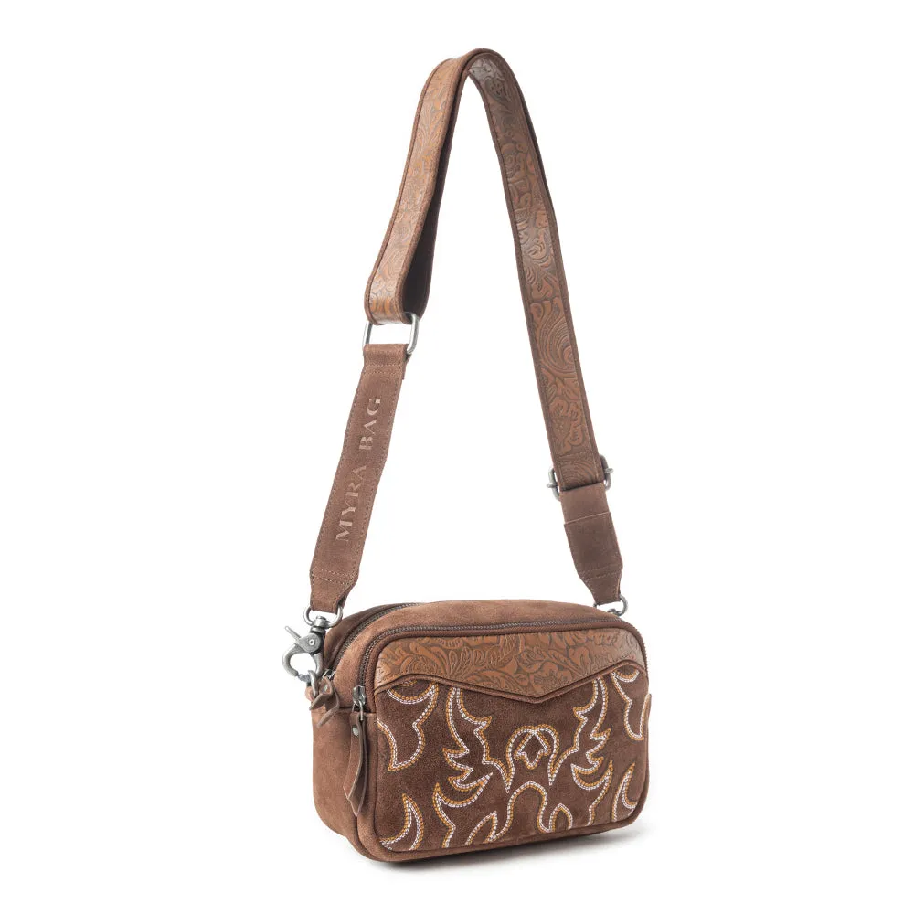 Marla Range Shoulder Bag In Brown sold by Myra Bag product image thumbnail 3