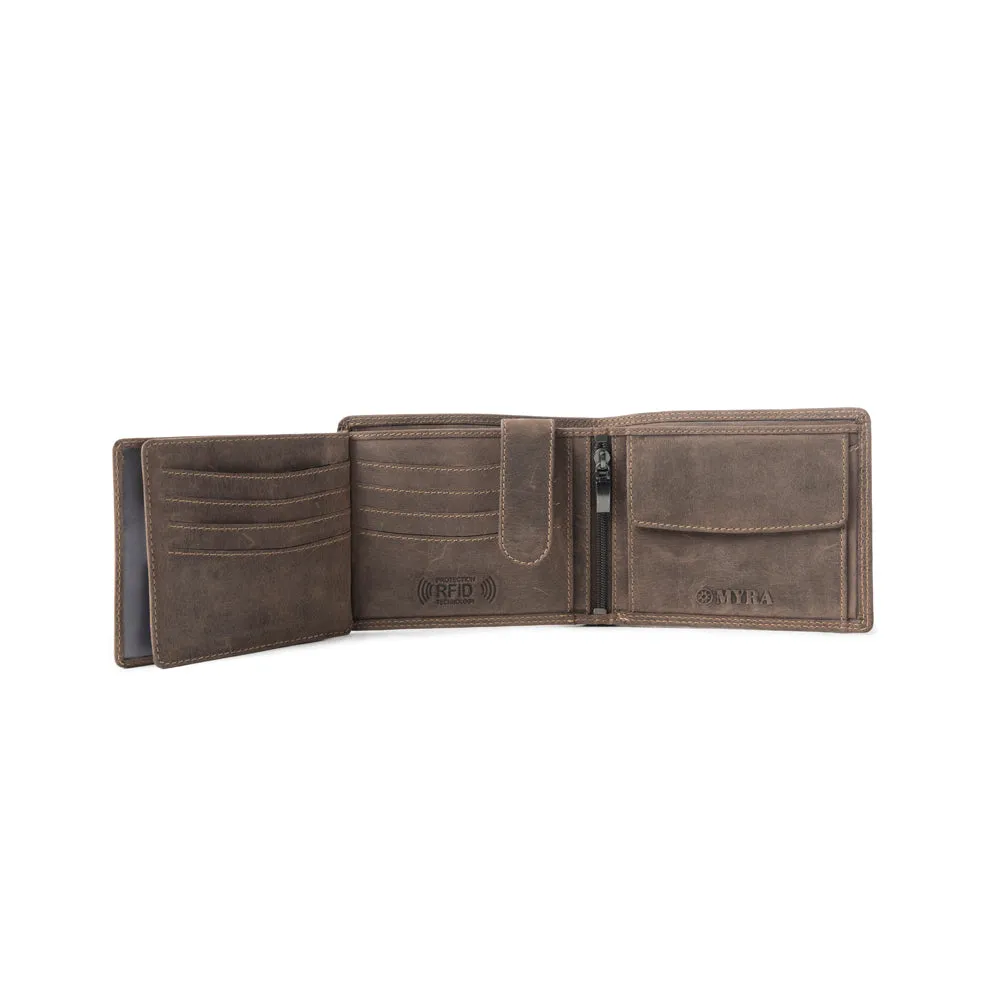 Ridgetown Trail Men's Wallet In Brown sold by Myra Bag product image thumbnail 4