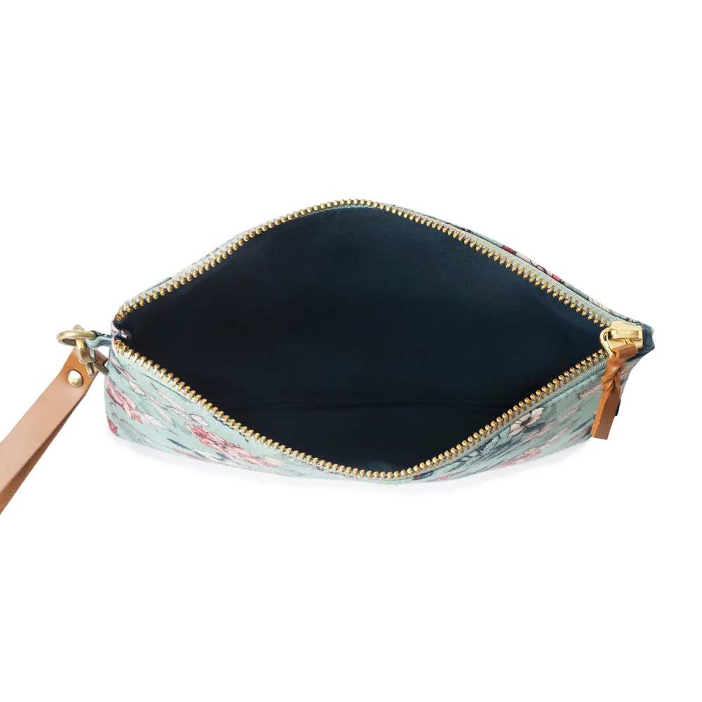 Peace & Serenity Blossoms Clutch Bag In Blue sold by Myra Bag product image thumbnail 3