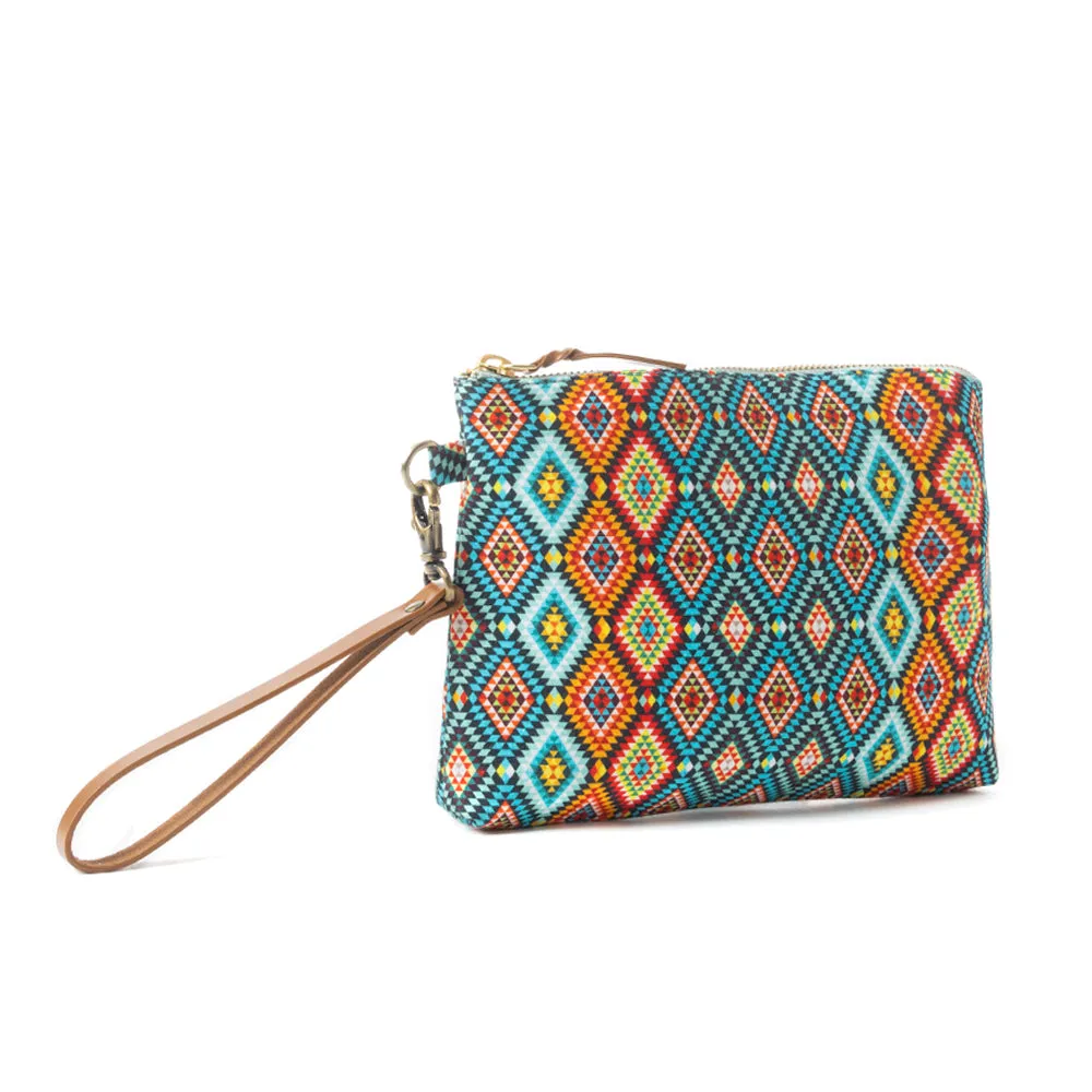 Peace & Serenity Blossoms Clutch Bag in Blue sold by Myra Bag product image thumbnail 4