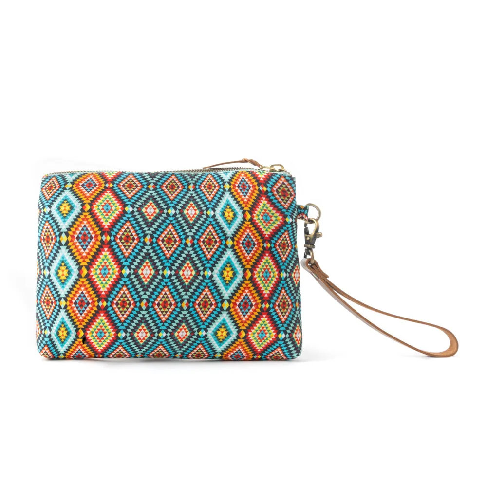 Peace & Serenity Blossoms Clutch Bag in Blue sold by Myra Bag product image thumbnail 2