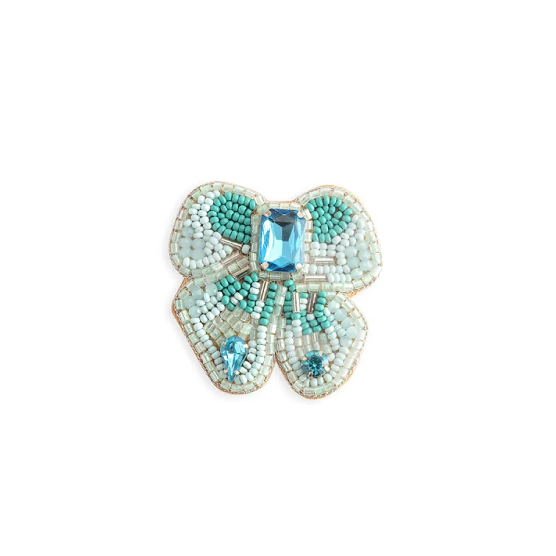 Forest Butterfly Brooch In Sky Blue sold by Myra Bag