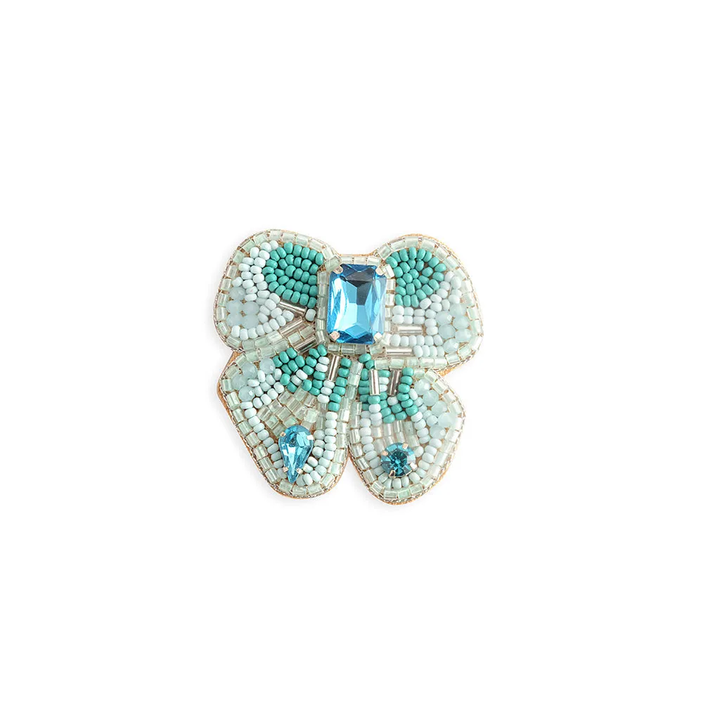 Forest Butterfly Brooch In Sky Blue sold by Myra Bag