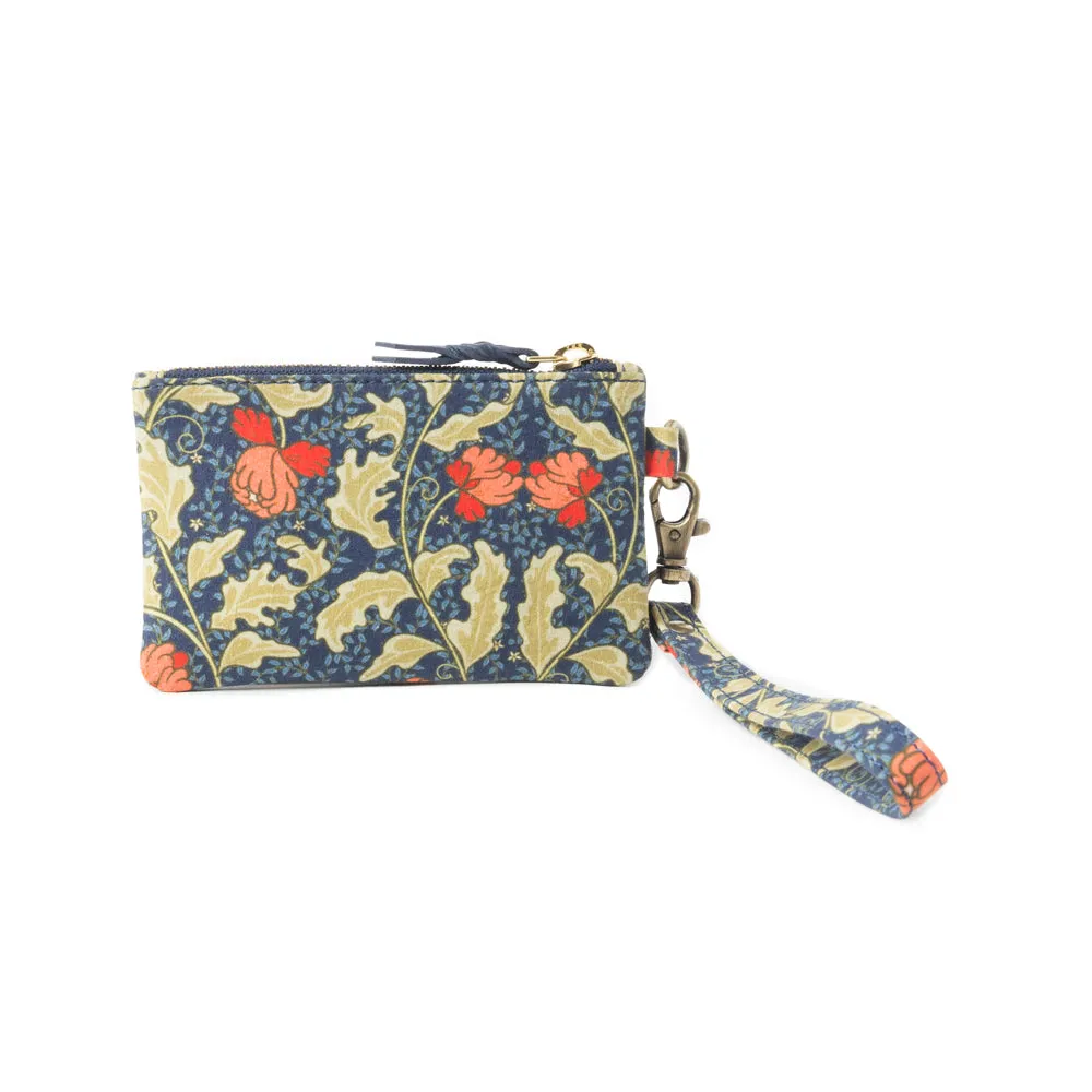 Red Blossoms Coin Purse In Blue sold by Myra Bag product image thumbnail 3
