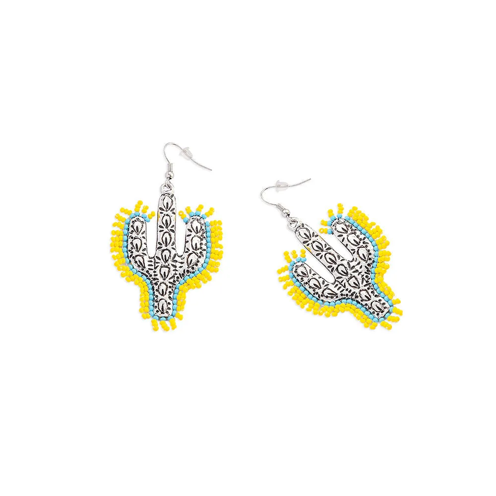 Radiant Saguaros Earrings In Yellow sold by Myra Bag product image thumbnail 2