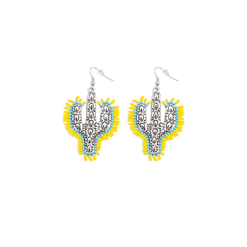 Radiant Saguaros Earrings In Yellow sold by Myra Bag
