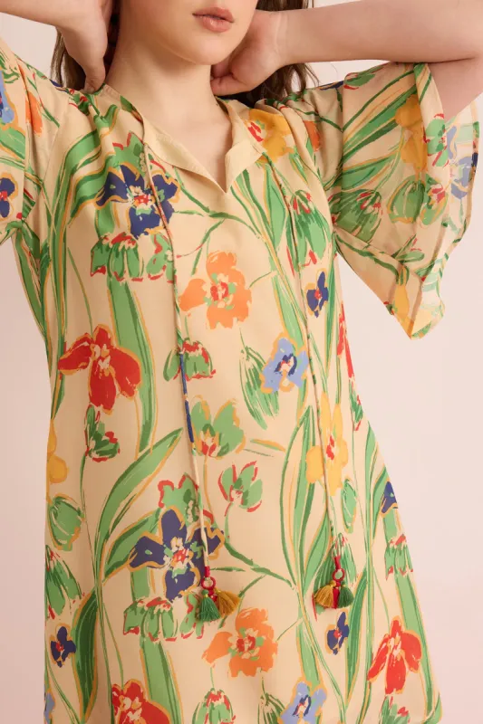 Always Emily Floral Dress In Multicolor sold by Myra Bag