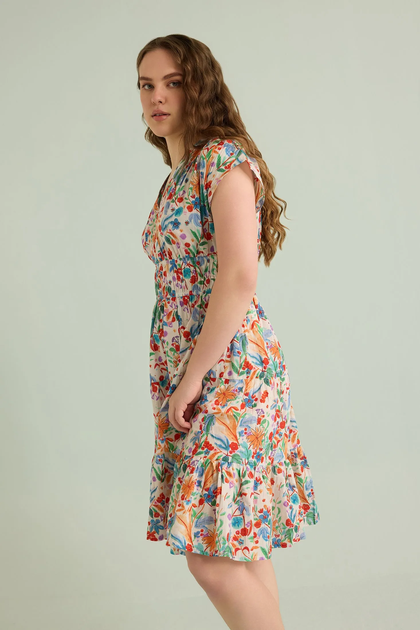 Glorious Morn Empire Waist Dress In Multicolor sold by Myra Bag product image thumbnail 4