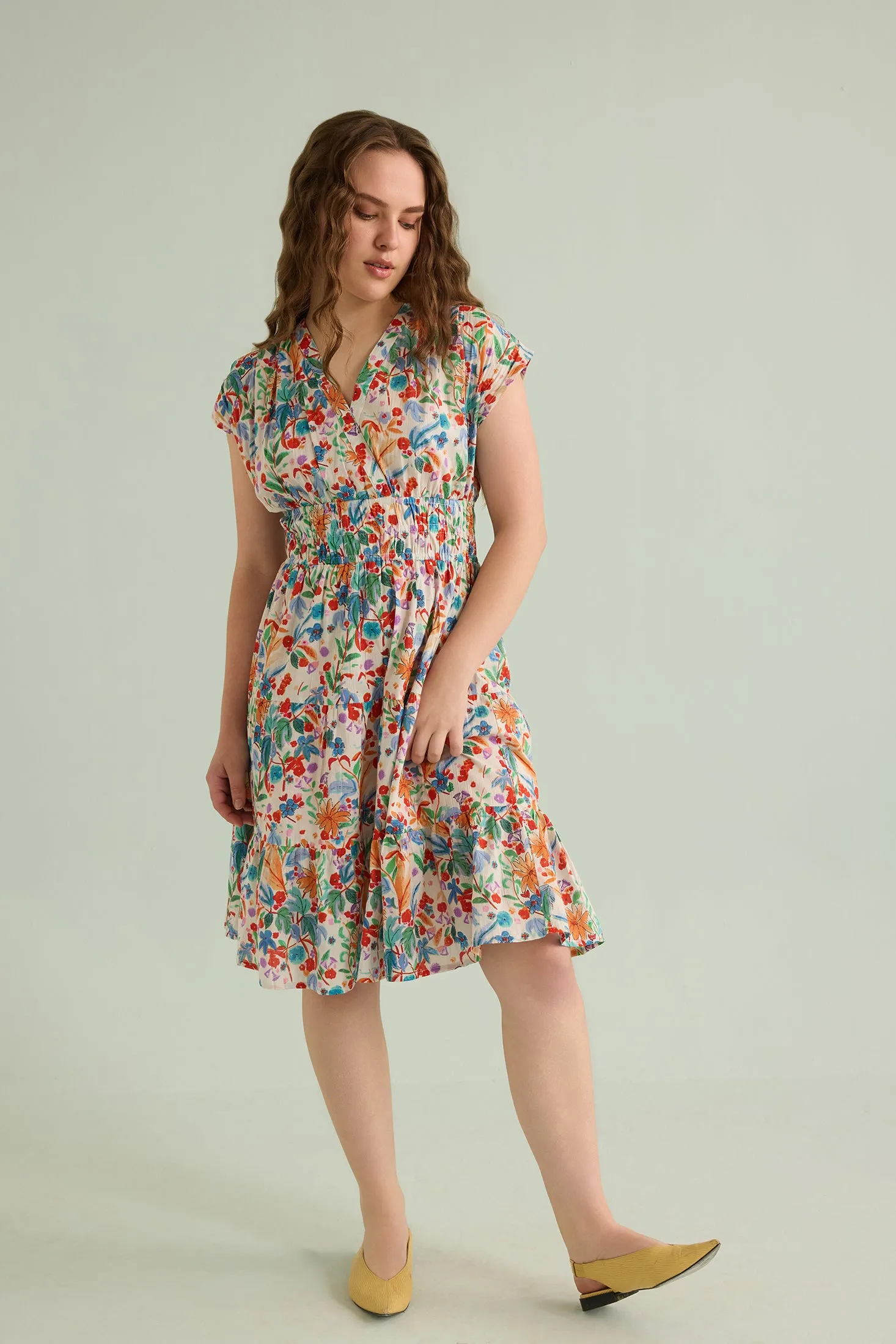 Glorious Morn Empire Waist Dress In Multicolor sold by Myra Bag product image thumbnail 5